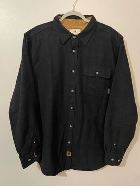 Legendary Whitetails Men’s Flannel Shirt Jacket Shacket 100% Cotton Black Large
